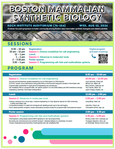 Boston Mammalian Synthetic Biology (da BOMB) 2026 Symposium